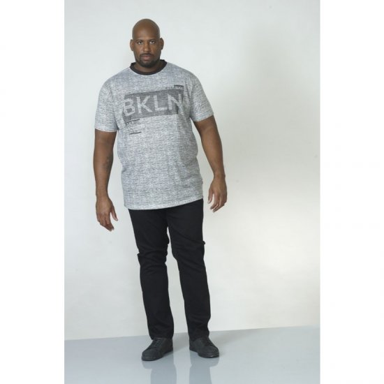 D555 NewYork Brooklyn T-shirt Black - Kratke Majice - Moške kratke majice za močnejše postave