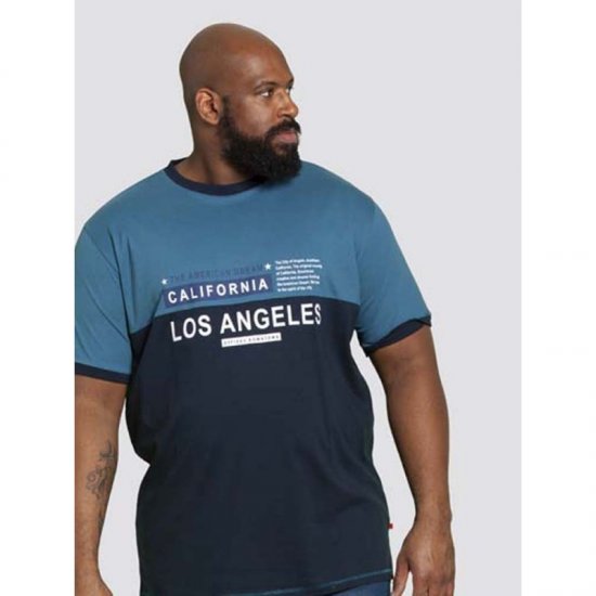 D555 Jackson T-shirt Teal - Kratke Majice - Moške kratke majice za močnejše postave