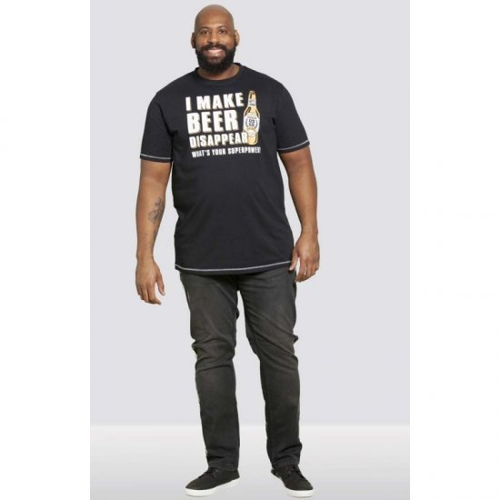 D555 Seattle T-shirt Black - Kratke Majice - Moške kratke majice za močnejše postave