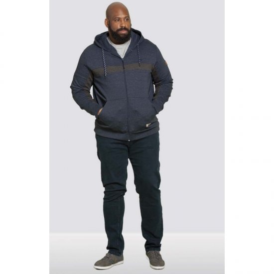 D555 Louisiana Hoodie Navy - Puloverji & jopice - Moški Puloverji & Jopice za Močnejše Postave