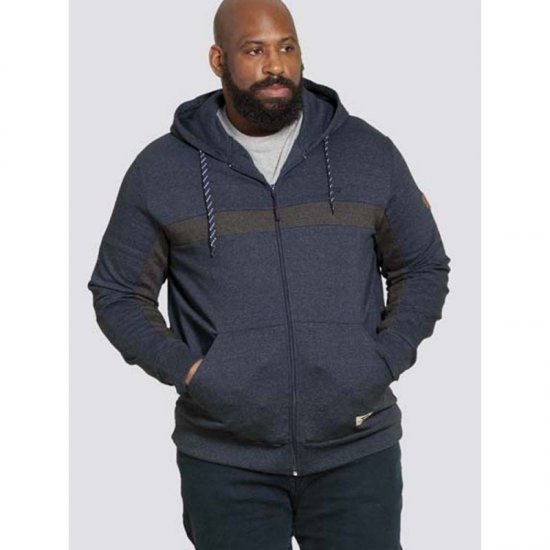 D555 Louisiana Hoodie Navy - Puloverji & jopice - Moški Puloverji & Jopice za Močnejše Postave