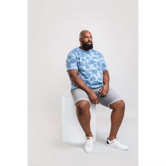 D555 Seymour T-shirt Blue - Kratke Majice - Moške kratke majice za močnejše postave