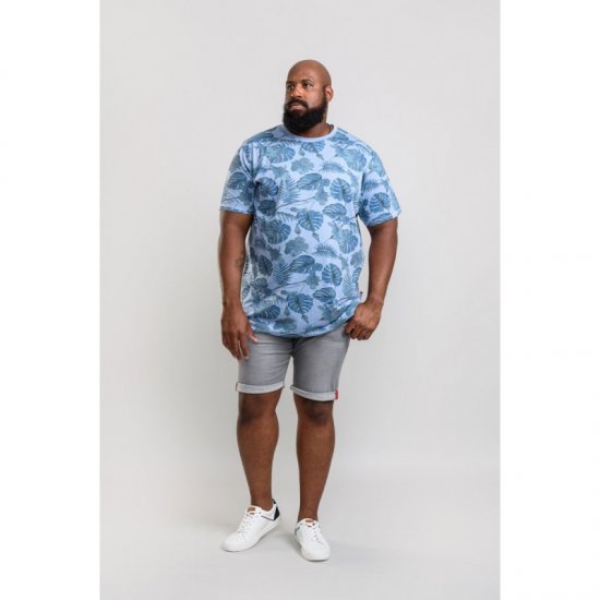 D555 Seymour T-shirt Blue - Kratke Majice - Moške kratke majice za močnejše postave