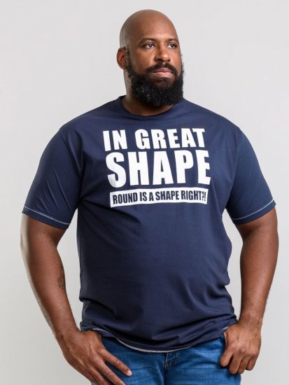 D555 Ronald T-shirt Navy - Kratke Majice - Moške kratke majice za močnejše postave