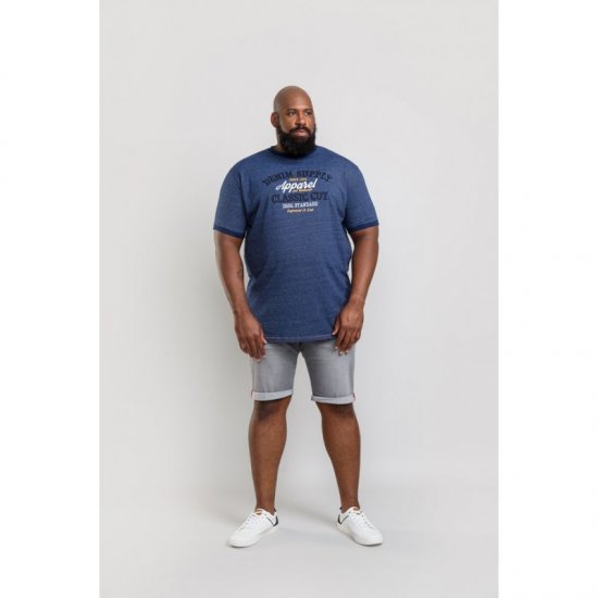 D555 Kody T-shirt Navy - Kratke Majice - Moške kratke majice za močnejše postave