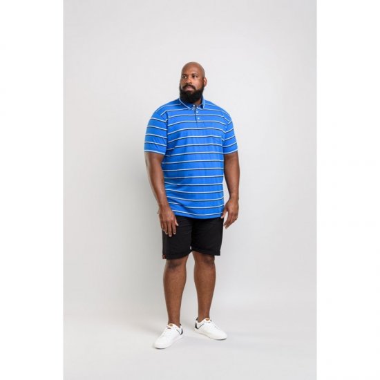 D555 Holmes Polo Blue - Polo majice - Moške Polo Majice za Močnejše Postave