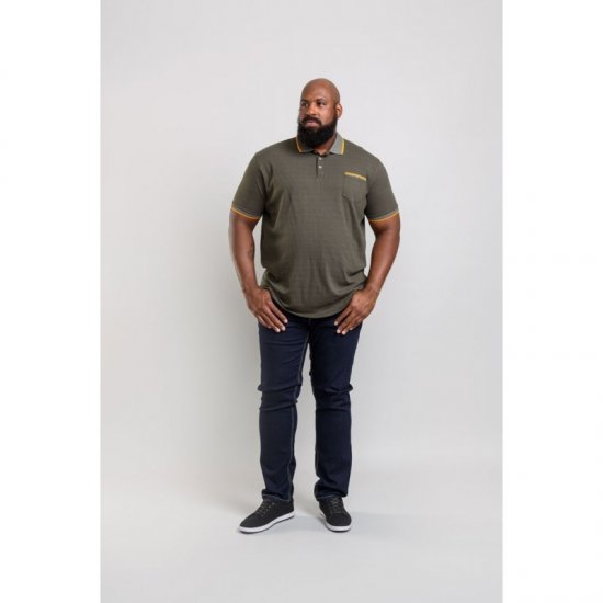 D555 Marshall Polo Khaki - Polo majice - Moške Polo Majice za Močnejše Postave