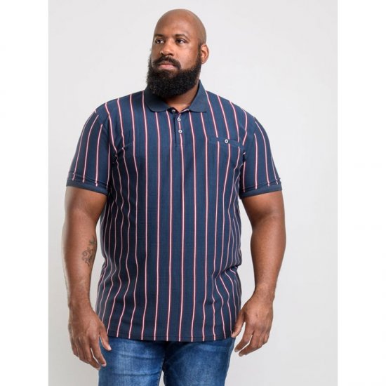 D555 Martel Polo Navy - Polo majice - Moške Polo Majice za Močnejše Postave