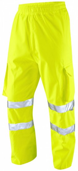 Leo Instow Breathable Executive Cargo Rain pants Hi-Vis Yellow - Delovne obleke - Delovne Obleke Močnejše postave