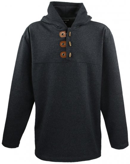 Lavecchia 605 Pullover Hoodie Charcoal - Puloverji & jopice - Moški Puloverji & Jopice za Močnejše Postave