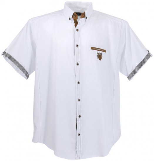 Lavecchia 1128 Short sleeve Shirt White - Srajce - Moške srajce za Močnejše Postave