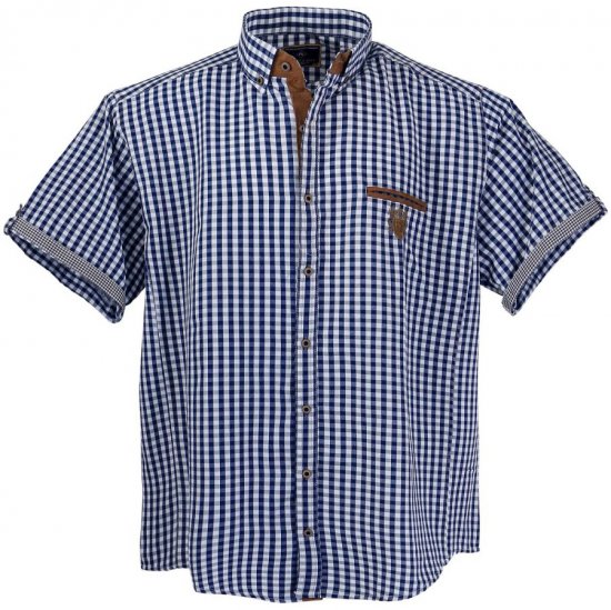 Lavecchia 1129 Short sleeve Shirt Jeansblue - Srajce - Moške srajce za Močnejše Postave
