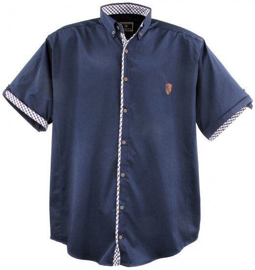 Lavecchia 9003A Short sleeve Shirt Navy - Srajce - Moške srajce za Močnejše Postave
