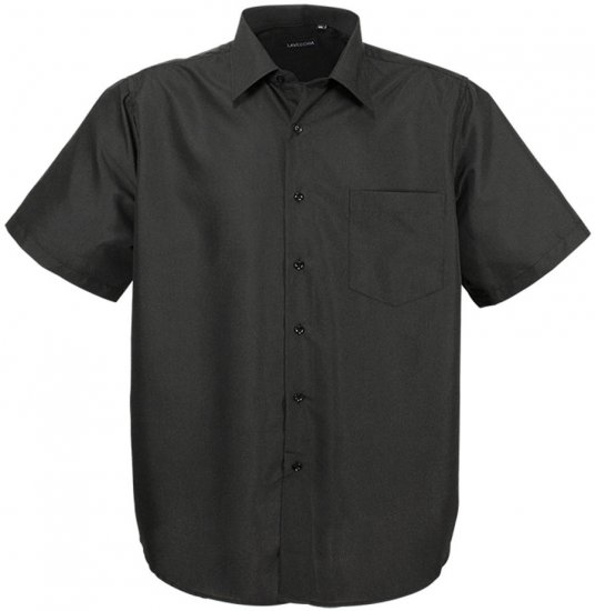 Lavecchia Classic Short Sleeve Shirt Black - Srajce - Moške srajce za Močnejše Postave