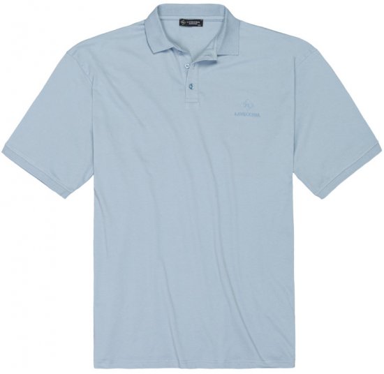 Lavecchia 1000 Pique Polo Light Blue - Polo majice - Moške Polo Majice za Močnejše Postave