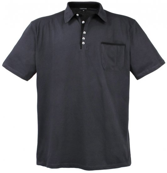 Lavecchia 1701 Jersey Poloshirt Charcoal - Polo majice - Moške Polo Majice za Močnejše Postave