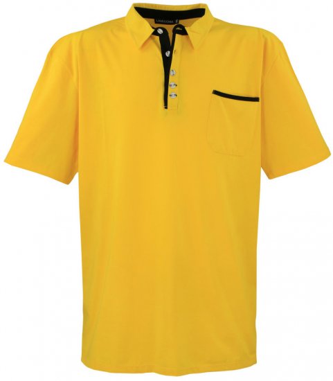Lavecchia 1701 Jersey Poloshirt Yellow - Polo majice - Moške Polo Majice za Močnejše Postave
