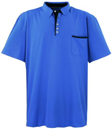 Lavecchia 1701 Jersey Poloshirt Royal Blue - Polo majice - Moške Polo Majice za Močnejše Postave