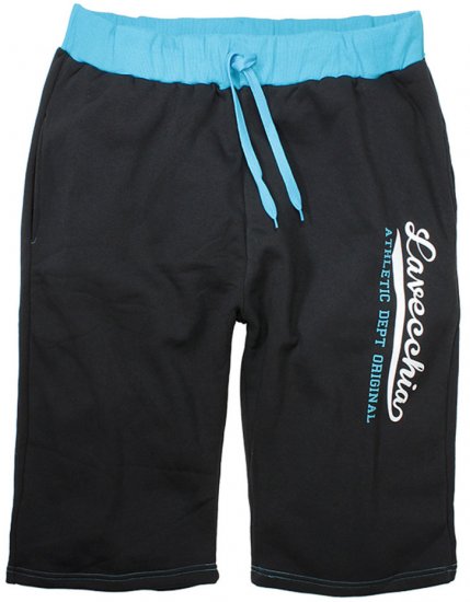 Lavecchia 2017 Sweatshorts Black/Turquoise - Trenirke & kratke trenirke - Moške Trenirke za Močnejše Postave