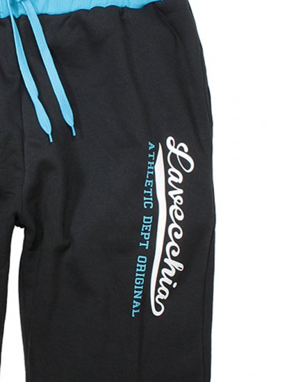 Lavecchia 2017 Sweatshorts Black/Turquoise - Trenirke & kratke trenirke - Moške Trenirke za Močnejše Postave