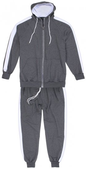 Lavecchia 611 Tracksuit Charcoal - Trenirke kompleti - Moške Trenirke kompleti za močnejše postave