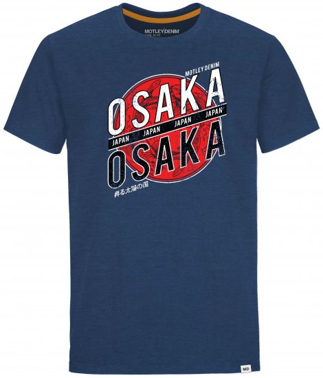 Motley Denim Leicester T-shirt Dark Indigo - Kratke Majice - Moške kratke majice za močnejše postave