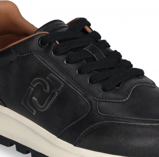 Liu Jo Running 01 Leather Sneakers Black - Moški čevlji 40-52 - 