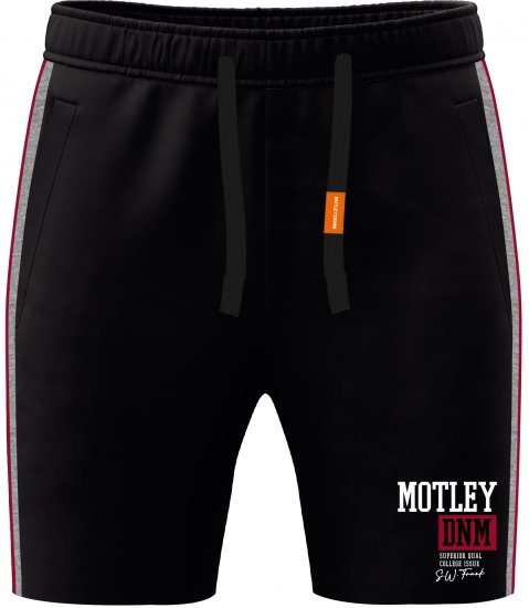 Motley Denim Liverpool Sweatshorts Black - Trenirke & kratke trenirke - Moške Trenirke za Močnejše Postave