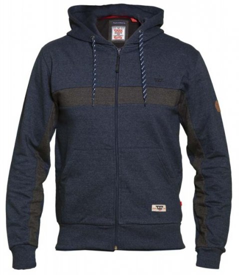 D555 Louisiana Hoodie Navy - Puloverji & jopice - Moški Puloverji & Jopice za Močnejše Postave