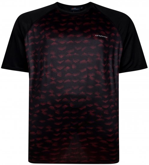 Espionage LW157 Performance T-shirt Black/Red - Športna & zunanja oblačila - Moška Športna Oblačila za Močnejše postave