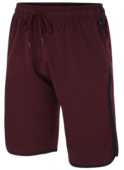 Kam Jeans 3312 Jersey Gym Shorts Burgundy - Trenirke & kratke trenirke - Moške Trenirke za Močnejše Postave