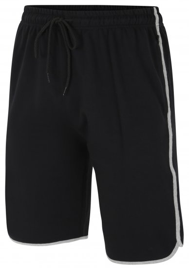 Kam Jeans 3312 Jersey Gym Shorts Black - Trenirke & kratke trenirke - Moške Trenirke za Močnejše Postave