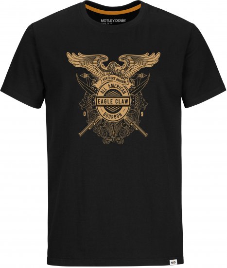 Motley Denim MANHATTAN T-shirt Black - Kratke Majice - Moške kratke majice za močnejše postave