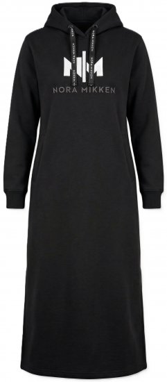Nora Mikken MARI Maxi Hoodie Dress Black - Puloverji & jopice - 