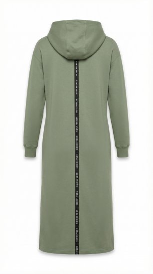 Nora Mikken MARI Maxi Hoodie Dress Green - Puloverji & jopice - 