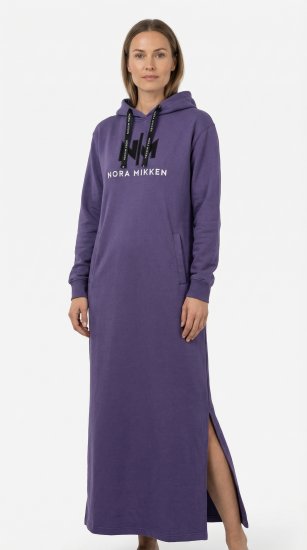 Nora Mikken MARI Maxi Hoodie Dress Purple - Puloverji & jopice - 