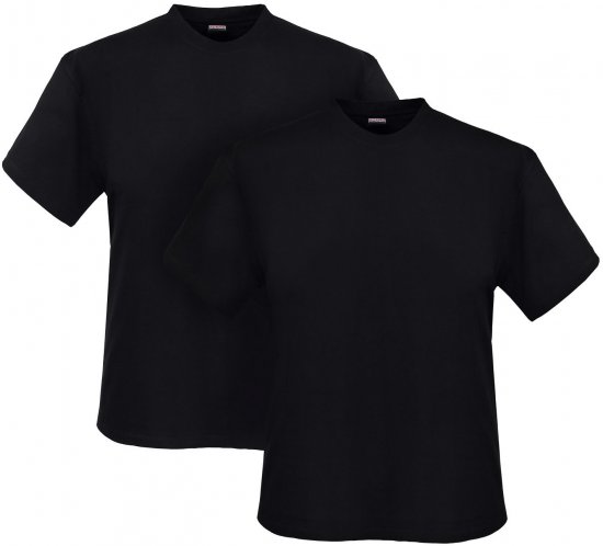 Adamo Marlon Comfort fit 2-pack T-shirt Black - Kratke Majice - Moške kratke majice za močnejše postave