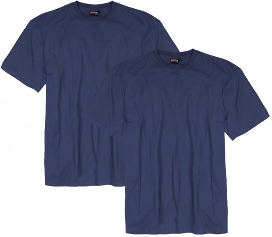 Adamo Marlon Comfort fit 2-pack T-shirt Denim Blue - Kratke Majice - Moške kratke majice za močnejše postave