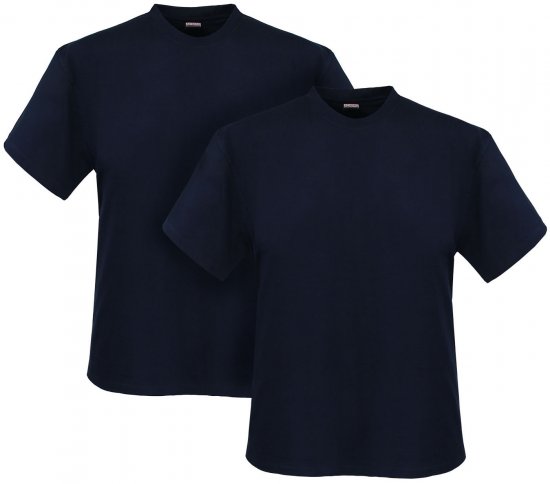 Adamo Marlon Comfort fit 2-pack T-shirt Navy - Kratke Majice - Moške kratke majice za močnejše postave