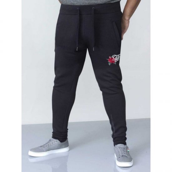 D555 Matt Fashion Sweatpants Black - Trenirke & kratke trenirke - Moške Trenirke za Močnejše Postave