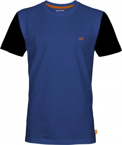 Motley Denim Granada Black Short Sleeved T-Shirt Royal Blue - Kratke Majice - Moške kratke majice za močnejše postave