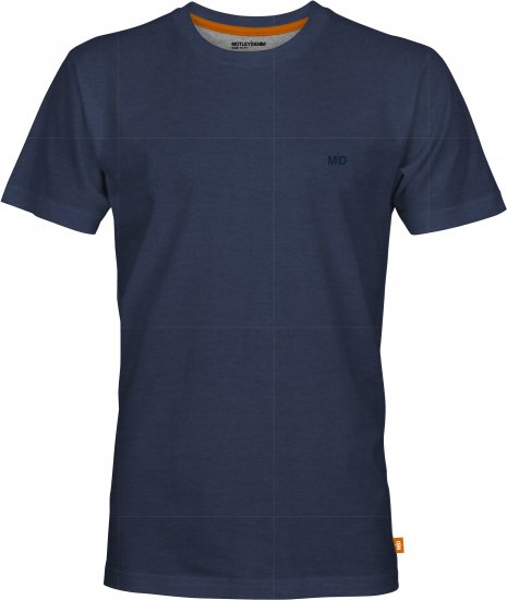 Motley Denim Malaga T-Shirt Dark Indigo - Kratke Majice - Moške kratke majice za močnejše postave
