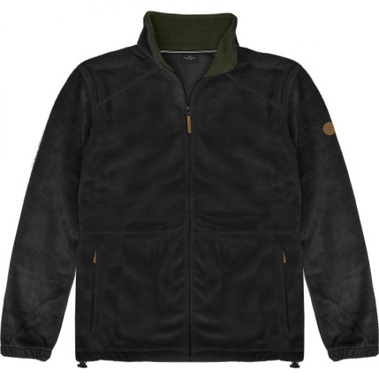 Double Outfitters MFT-7088 Fleece Full-Zip Jacket Black - Jakne - Moške bunde za Močnejše Postave