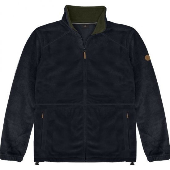 Double Outfitters MFT-7088 Fleece Full-Zip Jacket Navy - Jakne - Moške bunde za Močnejše Postave