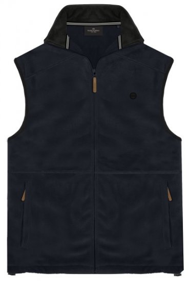 Double Outfitters MFT-7089 Sleeveless Fleece Vest Navy - Jakne - Moške bunde za Močnejše Postave