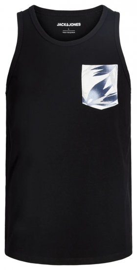 Jack & Jones Honolulu Pocket Tanktop Black - Kratke Majice - Moške kratke majice za močnejše postave
