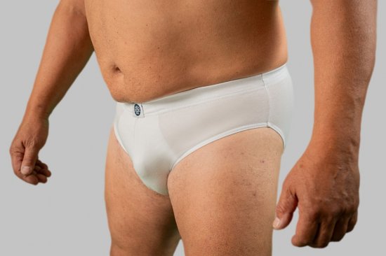 20 Nodi Stretch Cotton Briefs with Internal Elastic Band and Low Rise White - Spodnje perilo & kopalne hlače - Moško Spodnje Perilo za močnejše postave