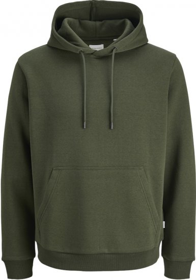 Jack & Jones Bradley Hoodie Dark Green - Puloverji & jopice - Moški Puloverji & Jopice za Močnejše Postave