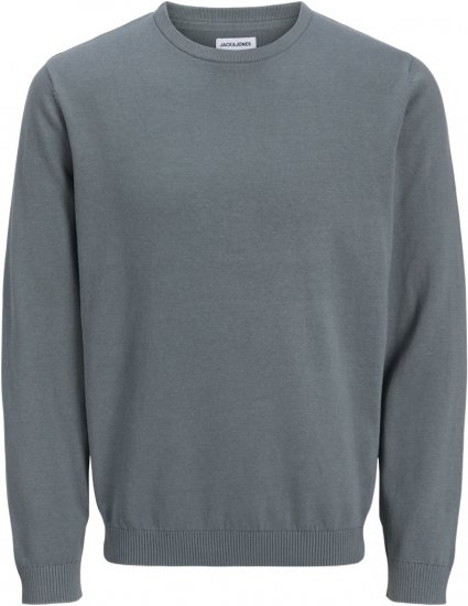 Jack & Jones BASIC Knitted Sweater Grey - Puloverji & jopice - Moški Puloverji & Jopice za Močnejše Postave