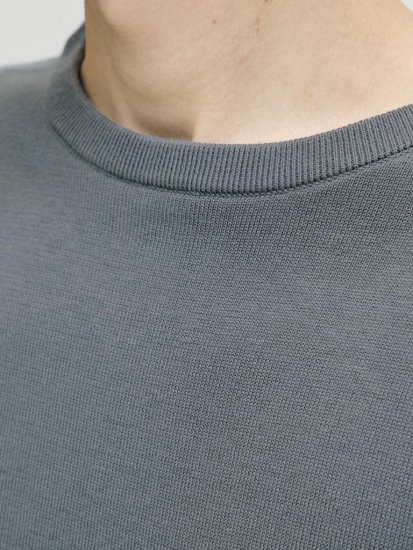 Jack & Jones BASIC Knitted Sweater Grey - Puloverji & jopice - Moški Puloverji & Jopice za Močnejše Postave